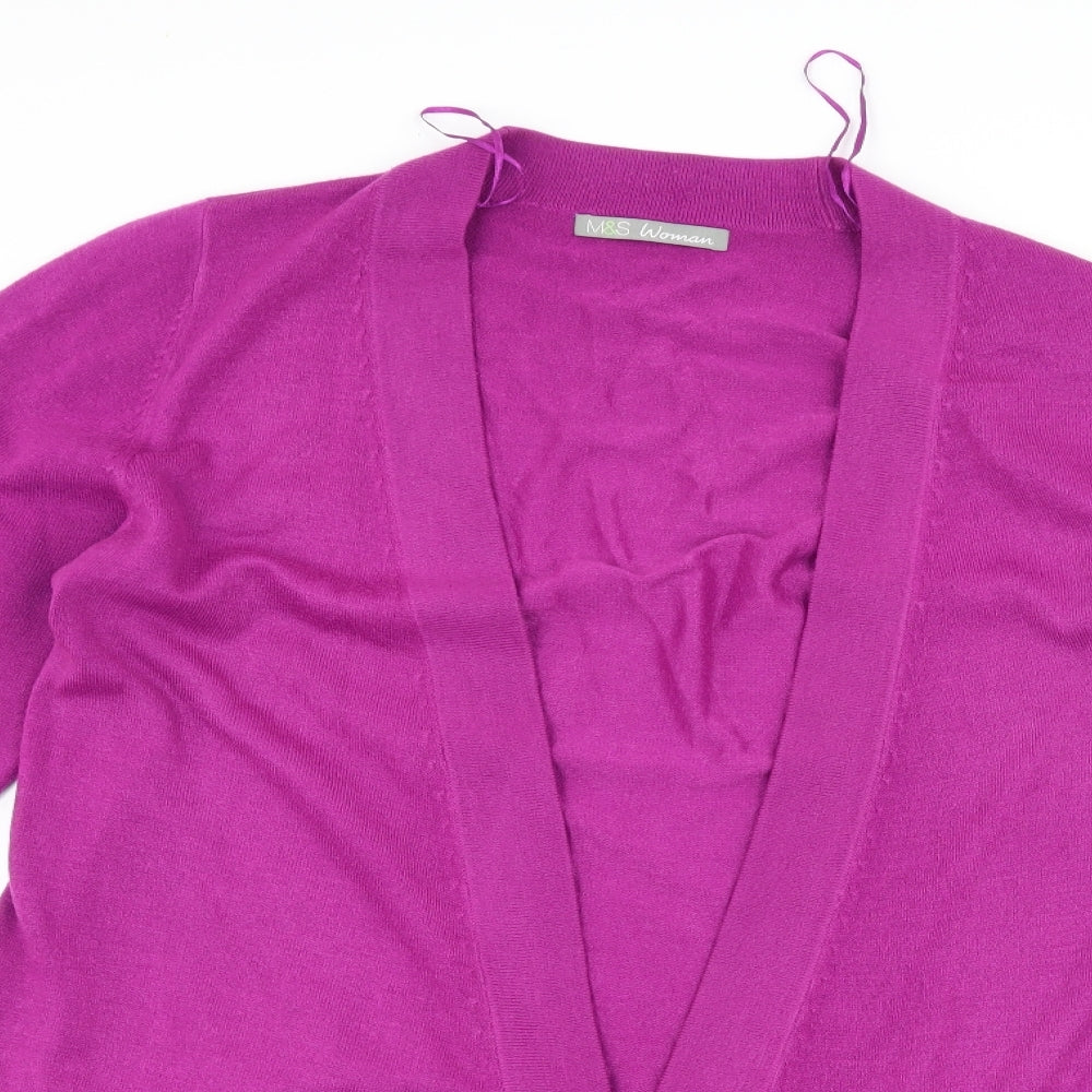 Marks and Spencer Womens Purple   Cardigan Jumper Size 12