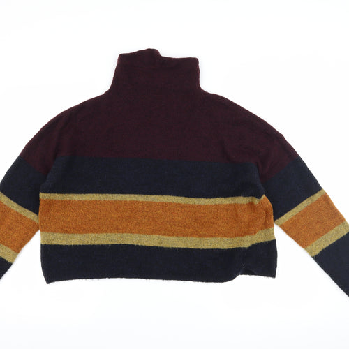 New Look Womens Blue Striped  Pullover Jumper Size L