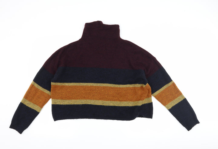 New Look Womens Blue Striped Pullover Jumper Size L