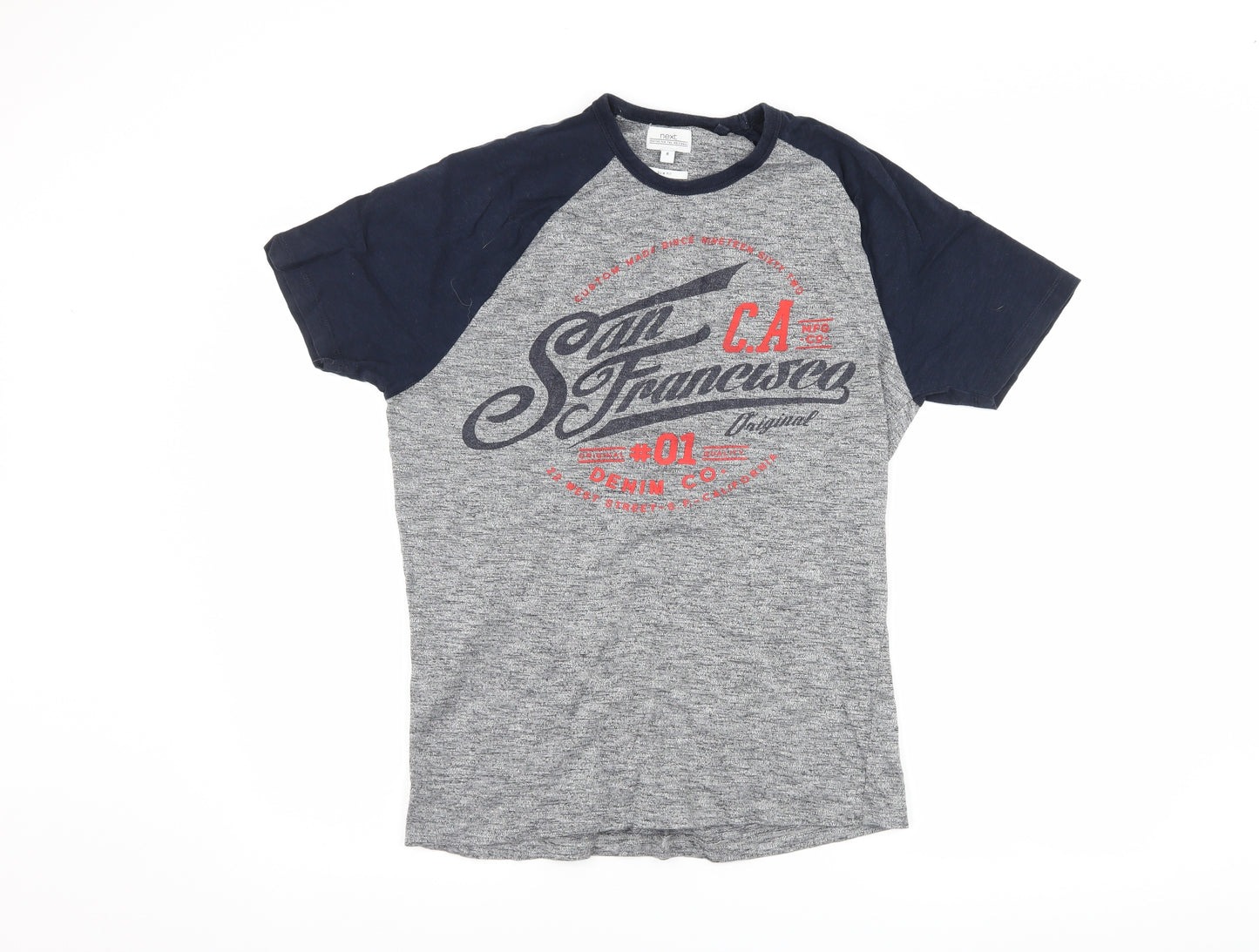 NEXT Mens Grey    T-Shirt Size M  - graphic