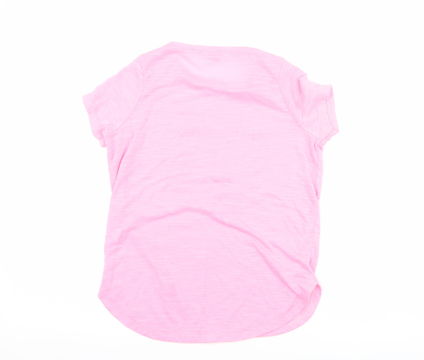 River Island Girls Pink   Basic T-Shirt Size 7-8 Years  - slogan