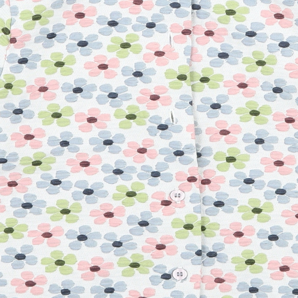 NEXT Girls Grey Floral  Basic T-Shirt Size 8 Years