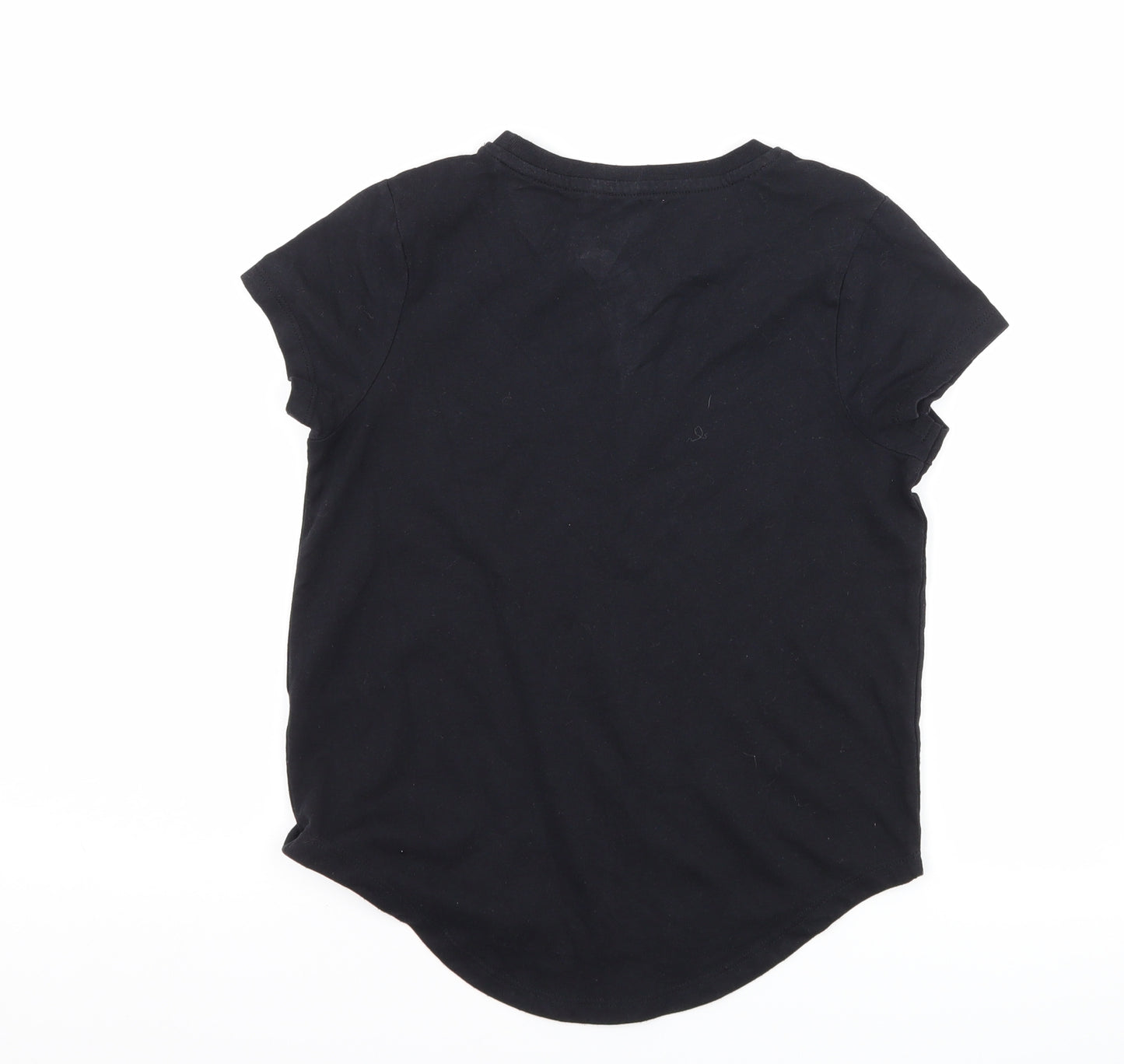 Very Girls Black   Basic T-Shirt Size 8-9 Years  - Rock Star