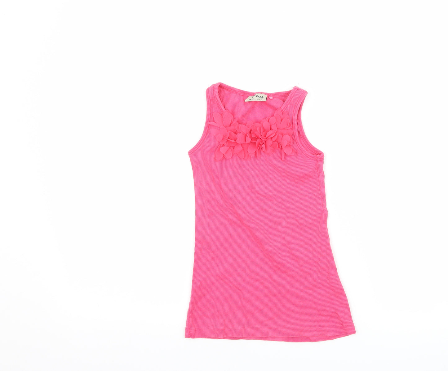 NEXT Girls Pink Floral  Basic Tank Size 6 Years