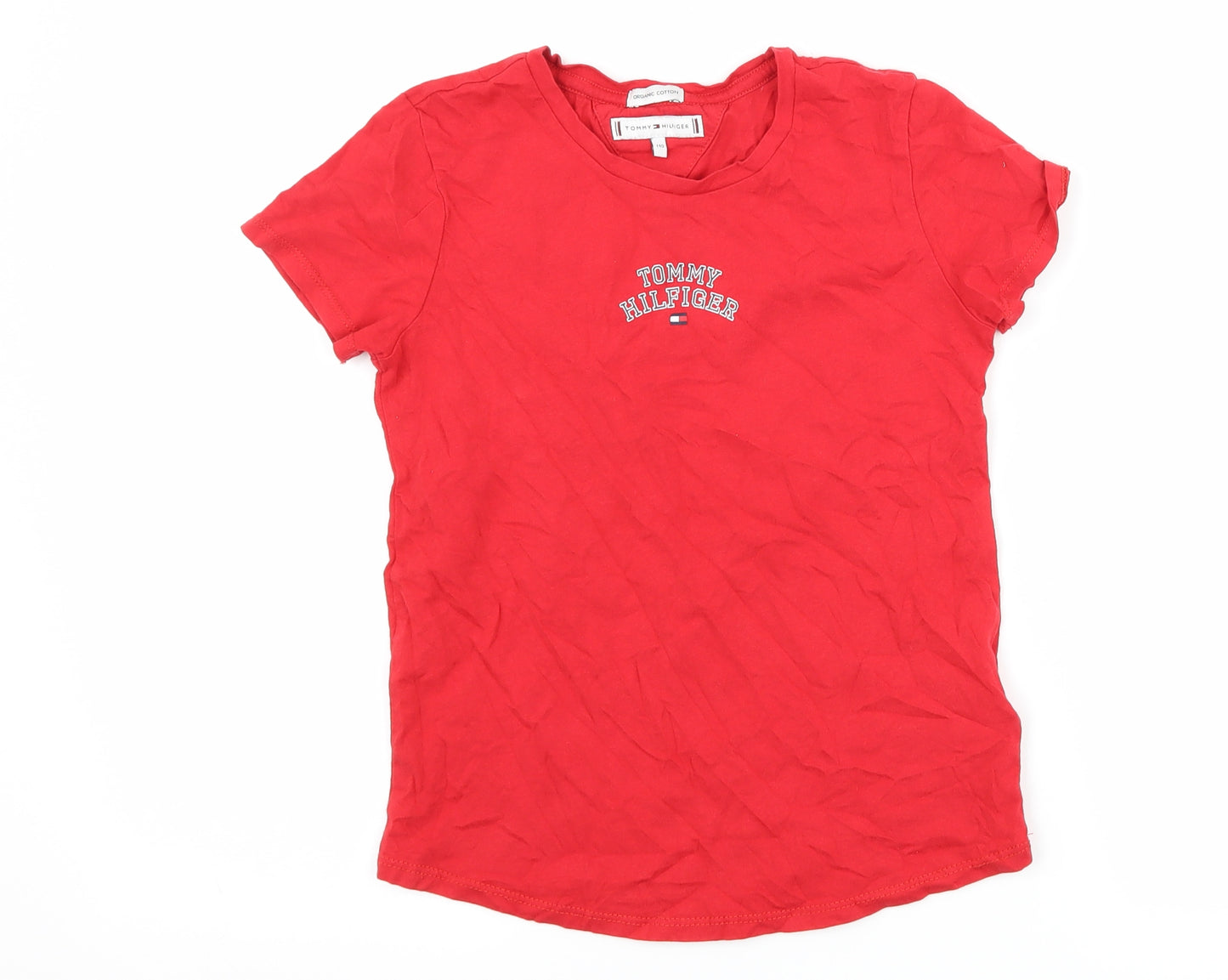 Tommy Hilfiger Girls Red   Basic T-Shirt Size 10 Years
