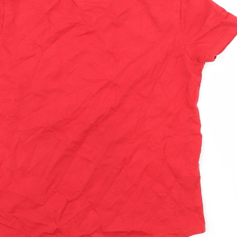 Tommy Hilfiger Girls Red   Basic T-Shirt Size 10 Years