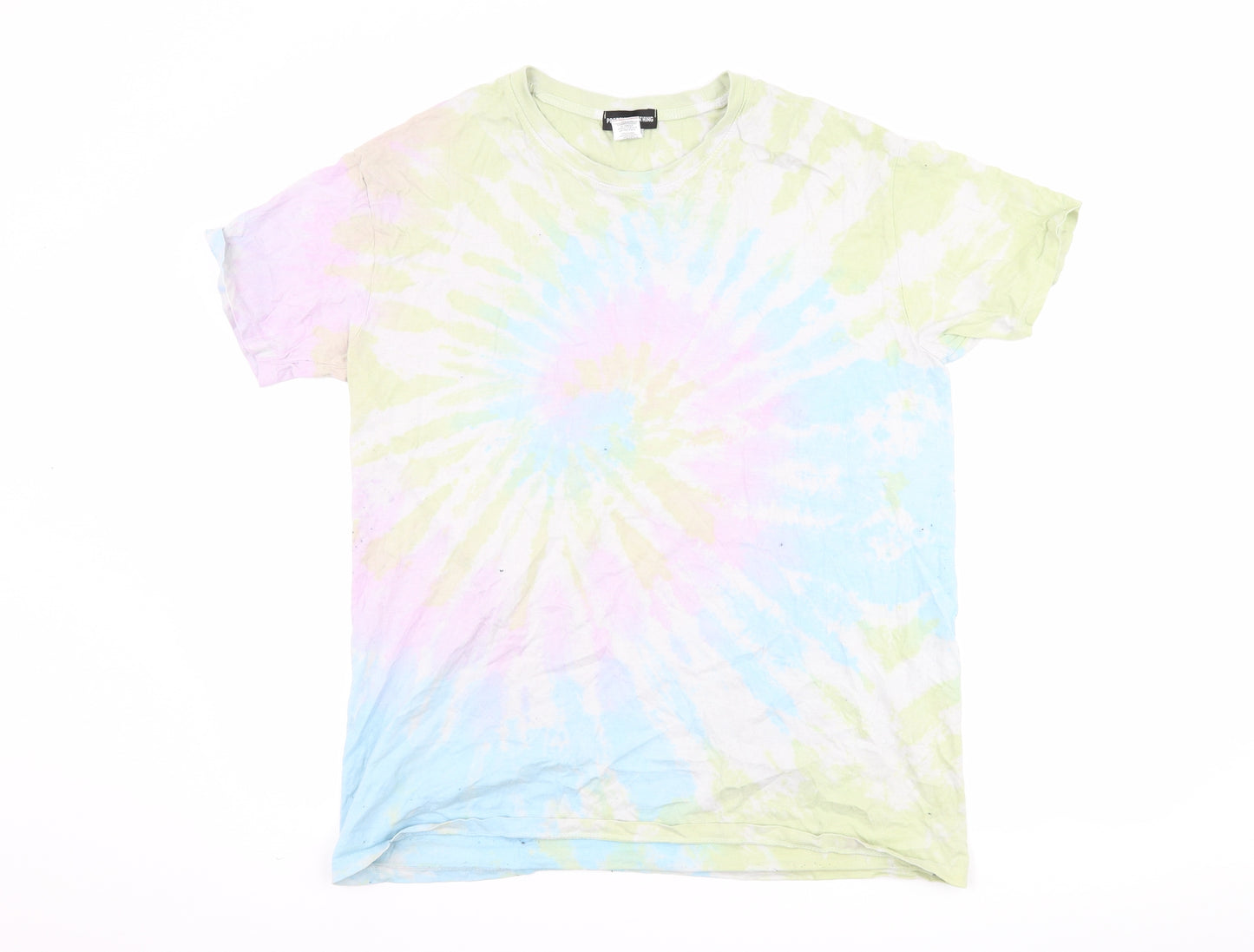 PRETTYLITTLETHING Womens Blue   Basic T-Shirt Size M  - tie dye