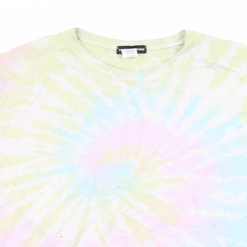 PRETTYLITTLETHING Womens Blue   Basic T-Shirt Size M  - tie dye
