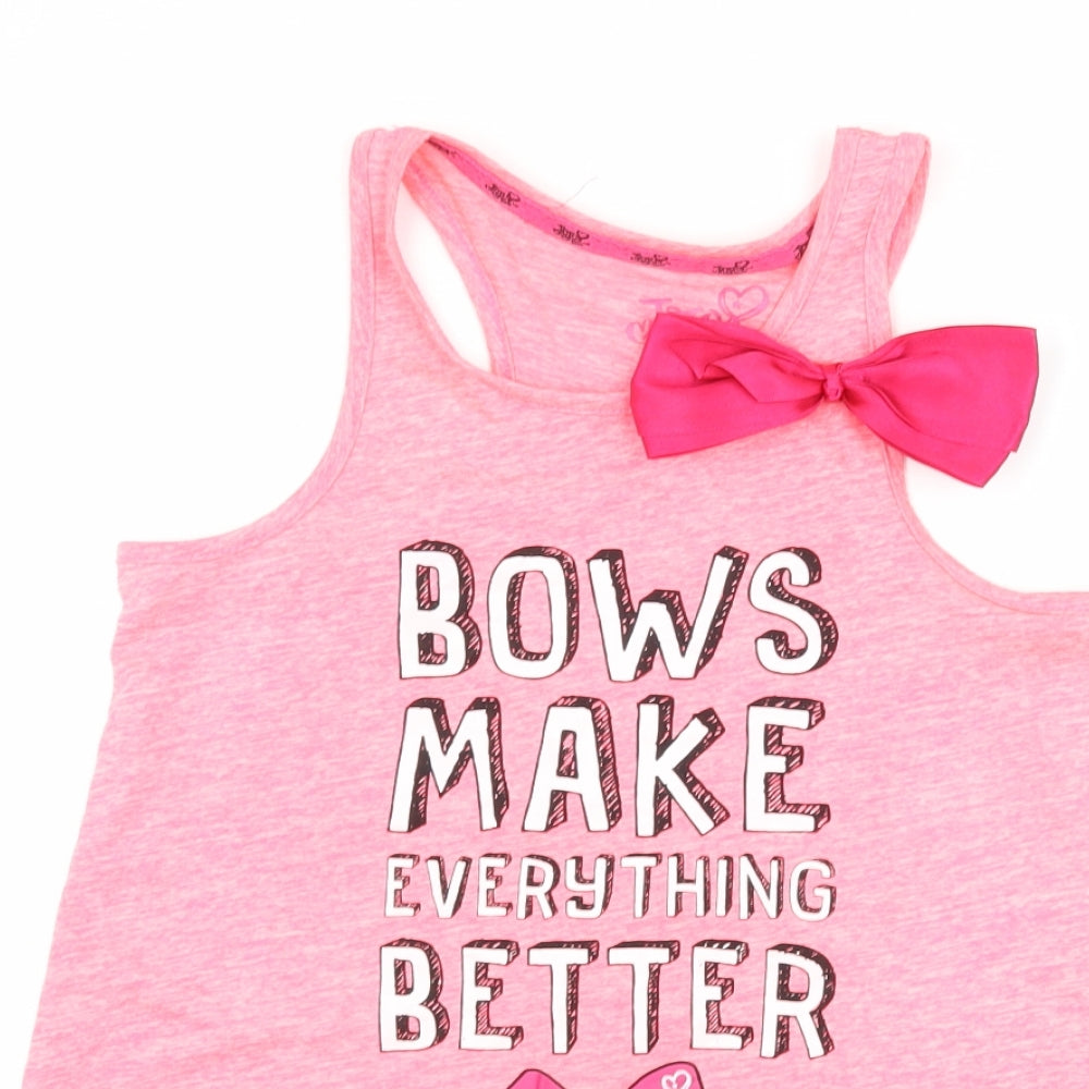 Primark Girls Pink   Basic Tank Size 10-11 Years  - jo jo siwa