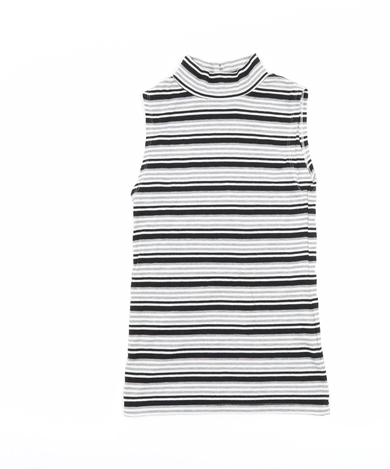 Atmosphere Womens Black Striped  Basic T-Shirt Size 8