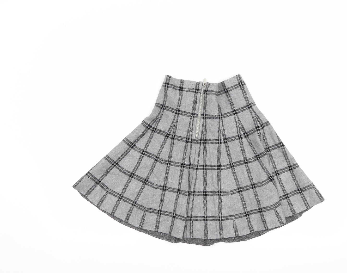 Atmosphere Womens Grey Check  A-Line Skirt Size 12