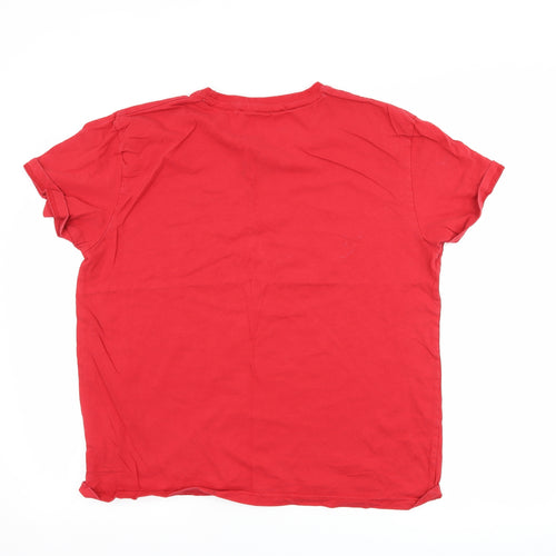 Fred & Boston Mens Red    T-Shirt Size 2XL  - graphic