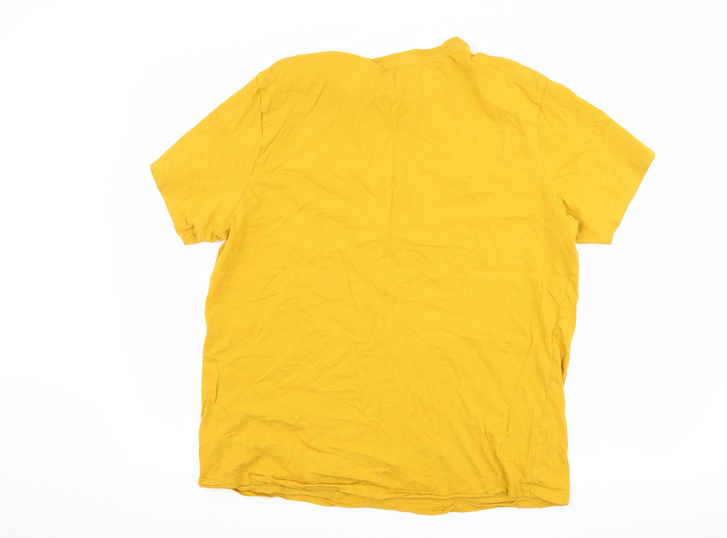 Primark Mens Yellow    T-Shirt Size XL  - seattle