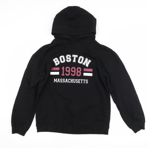 Primark Girls Black   Pullover Hoodie Size 13-14 Years  - Boston