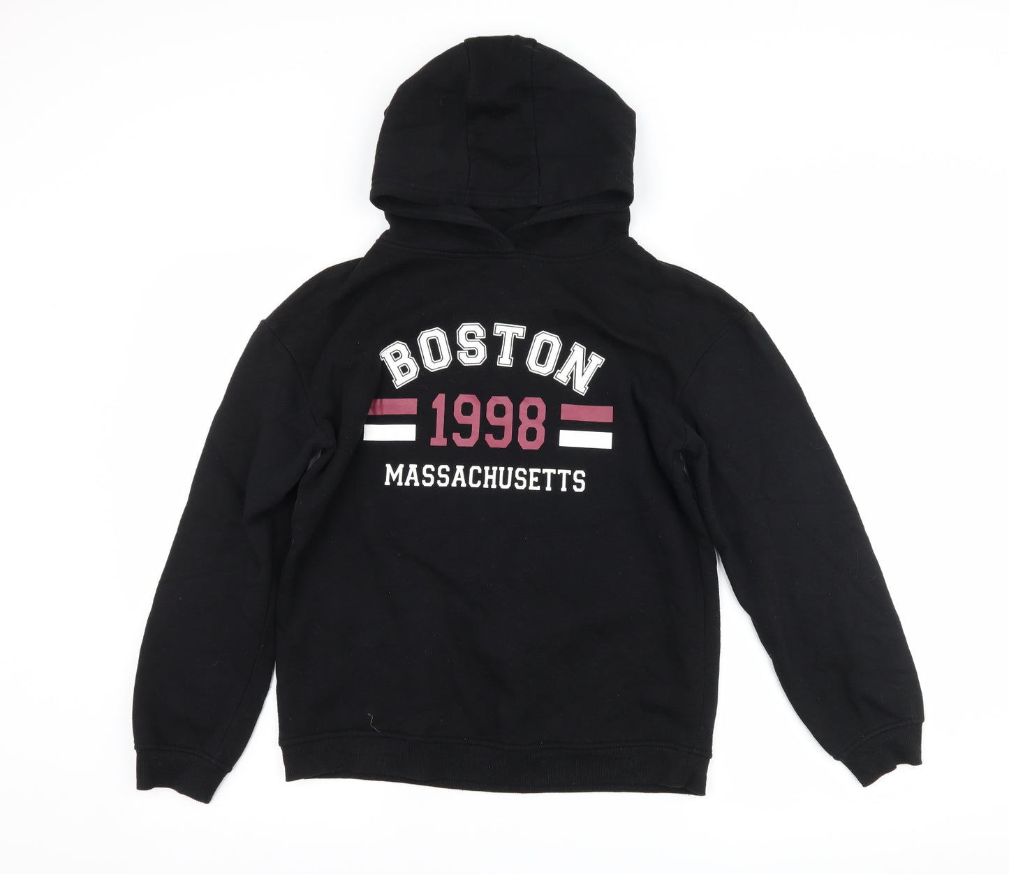 Primark Girls Black   Pullover Hoodie Size 13-14 Years  - Boston