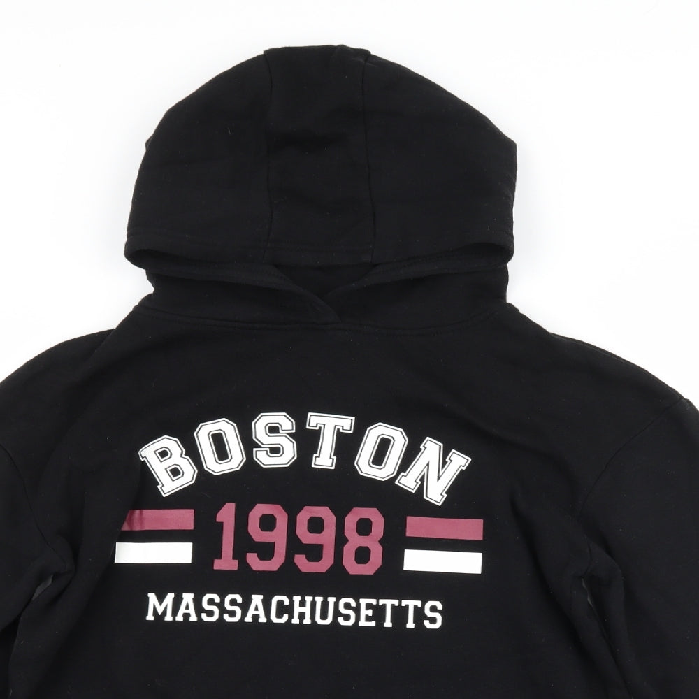 Primark Girls Black   Pullover Hoodie Size 13-14 Years  - Boston