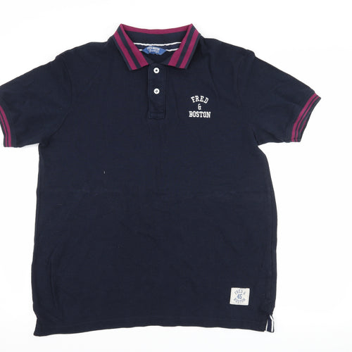 Fred & Boston Mens Blue    Polo Size XL