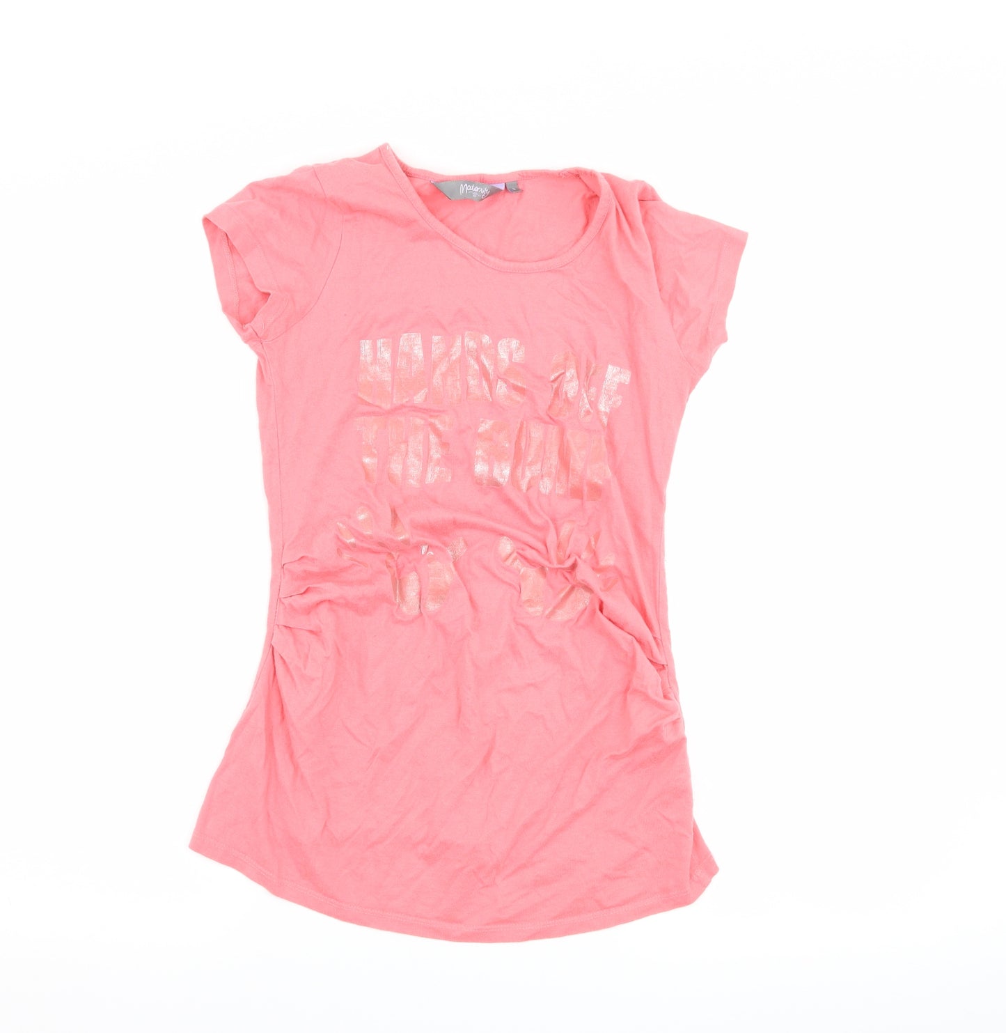 New Look Womens Pink   Basic T-Shirt Size 8  - Hands off the bump