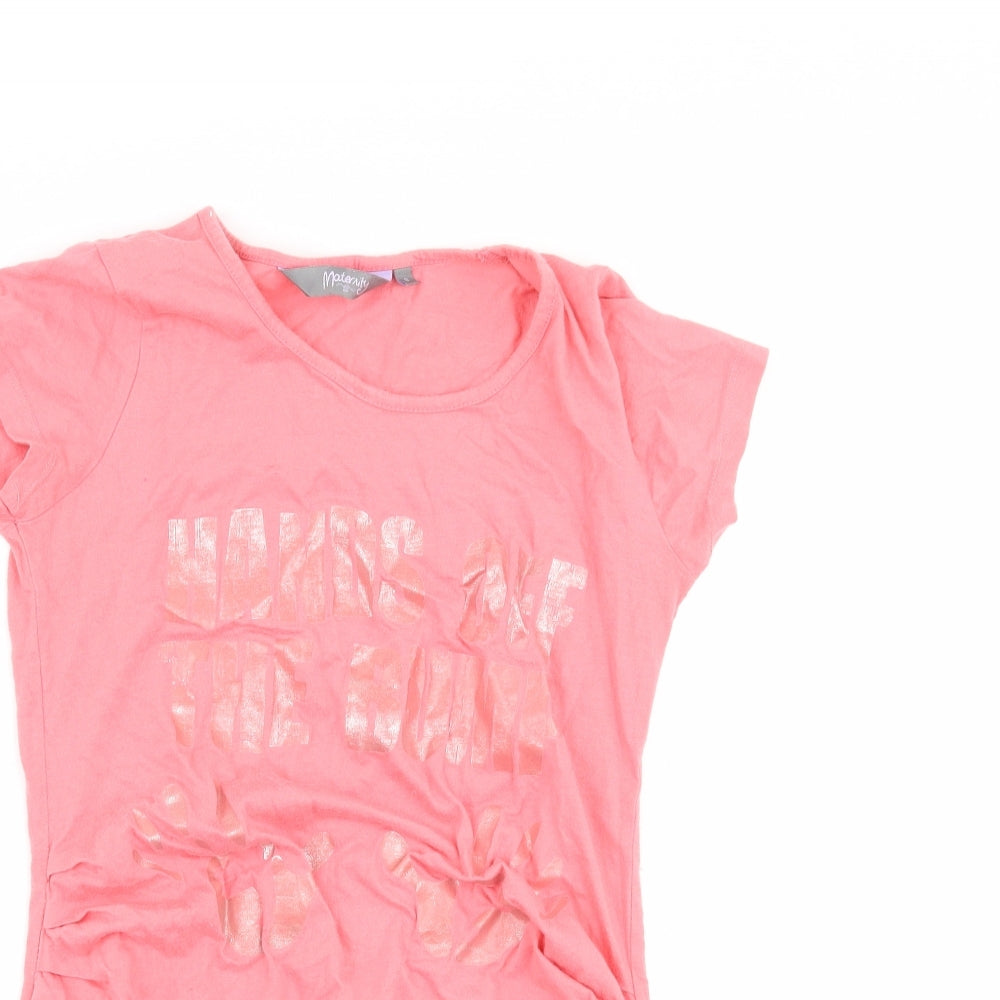 New Look Womens Pink   Basic T-Shirt Size 8  - Hands off the bump
