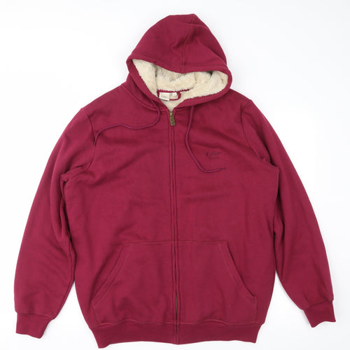 Cotton Traders Mens Purple   Full Zip Hoodie Size M