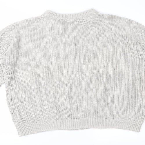 H&M Womens Beige  Knit Pullover Jumper Size L