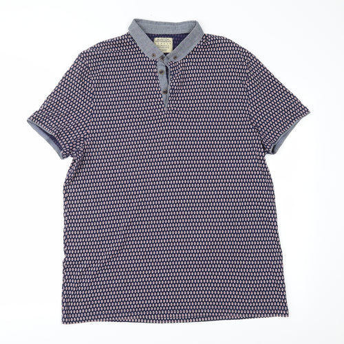 Burton Mens Blue Floral   Polo Size XL