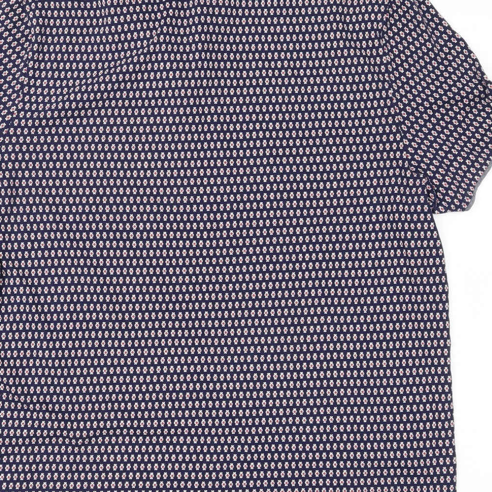 Burton Mens Blue Floral   Polo Size XL