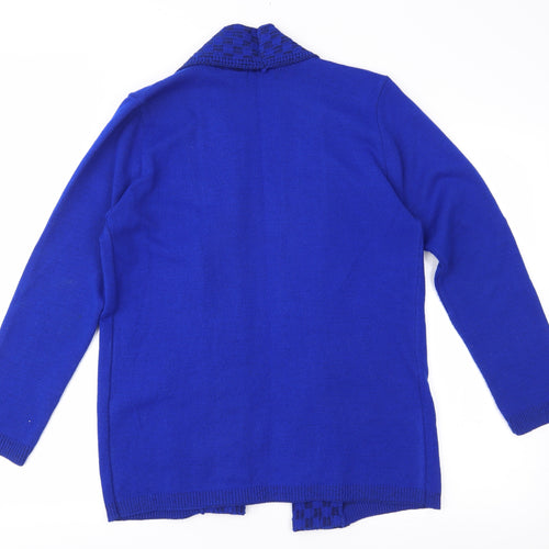 ME Womens Blue  Knit Cardigan Jumper Size M