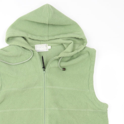 Nuggets Womens Green  Fleece Gilet Waistcoat Size M