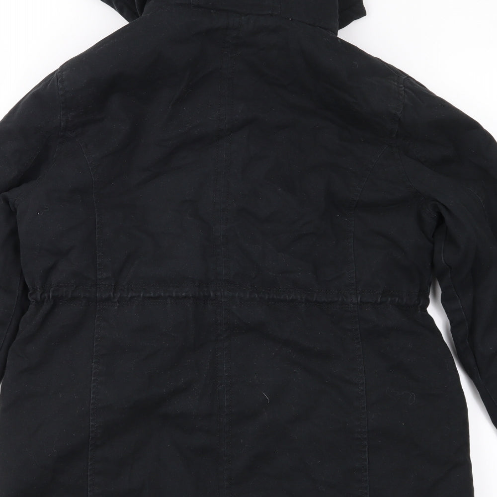 Candy Couture Girls Black   Parka Coat Size 12 Years