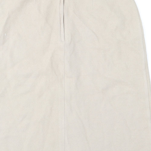 Topshop Womens Beige  Flannel Straight & Pencil Skirt Size 8
