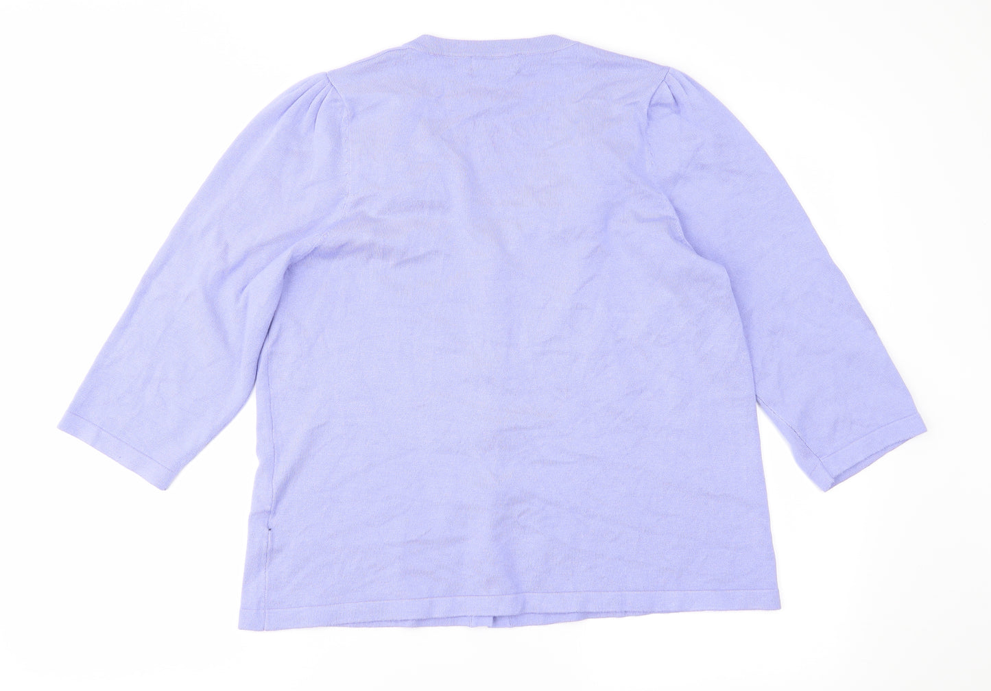 Nightingales Womens Purple  Knit Cardigan Jumper Size 16