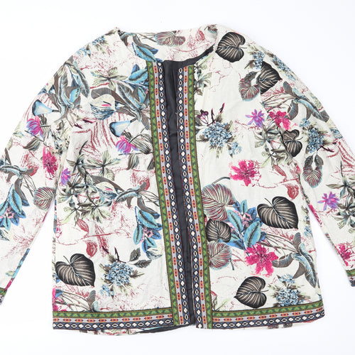 Preworn Womens Beige Floral  Jacket  Size 3XL