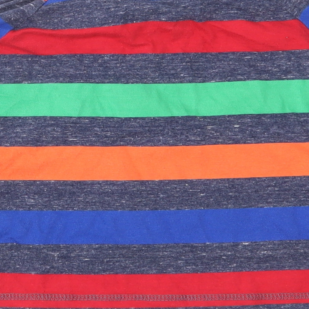 F&F Boys Blue Striped Jersey Basic T-Shirt Size 2-3 Years