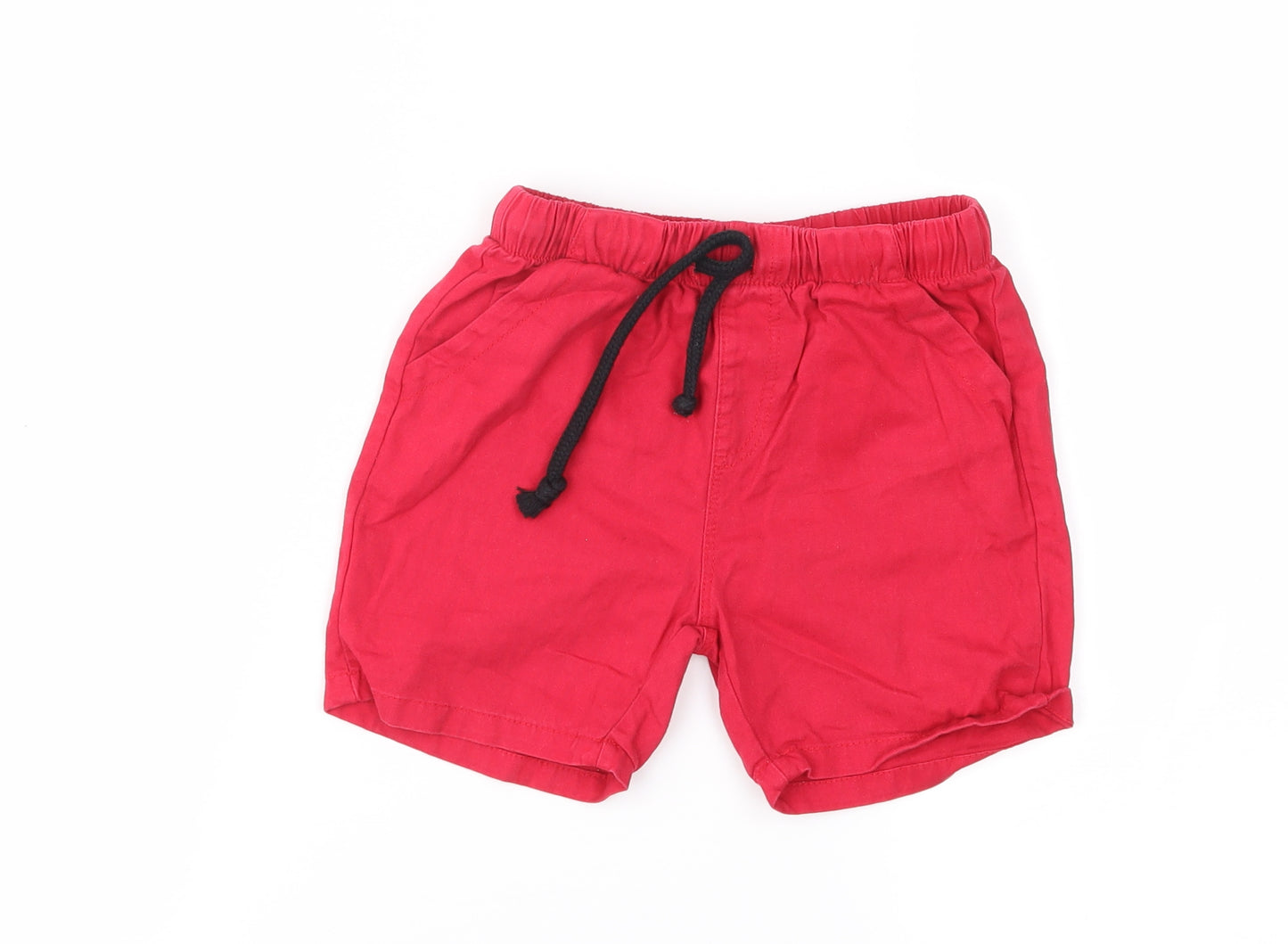 Preworn Girls Red   Mom Shorts Size 4 Years