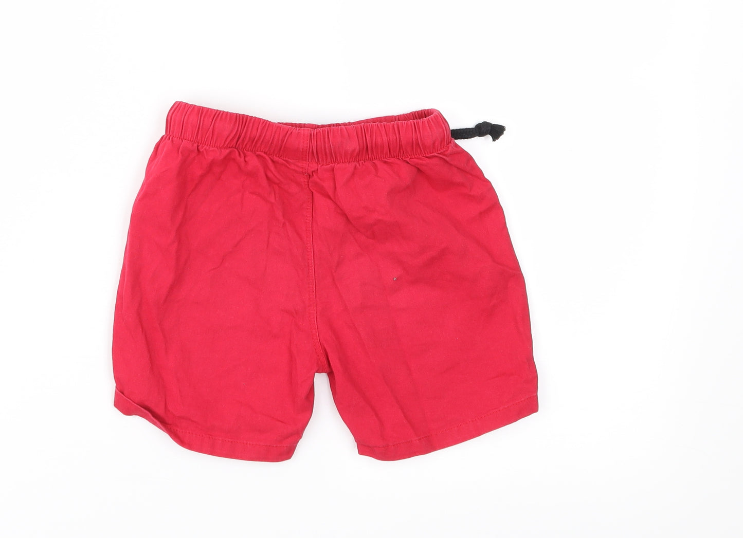 Preworn Girls Red   Mom Shorts Size 4 Years