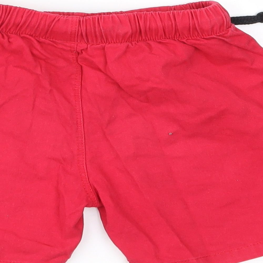 Preworn Girls Red   Mom Shorts Size 4 Years