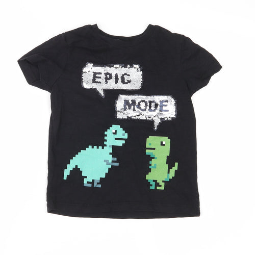George Boys Black  Jersey Basic T-Shirt Size 3-4 Years  - Gaming