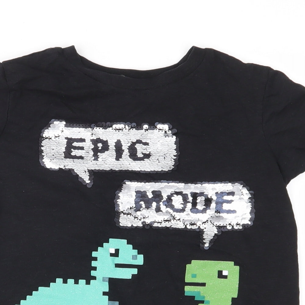 George Boys Black  Jersey Basic T-Shirt Size 3-4 Years  - Gaming