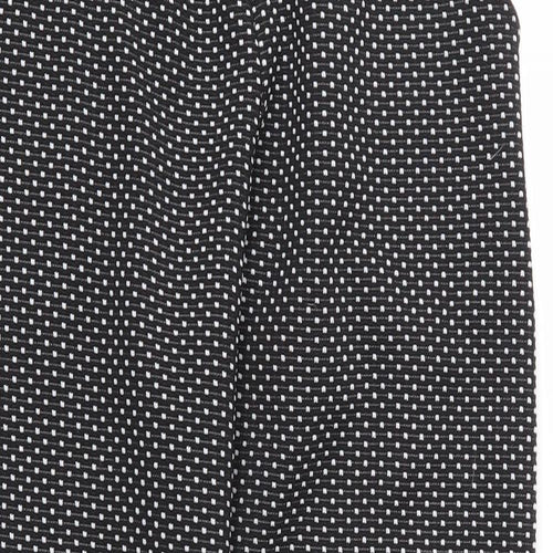 Preworn Womens Black Polka Dot   Trousers Size 10 L28 in
