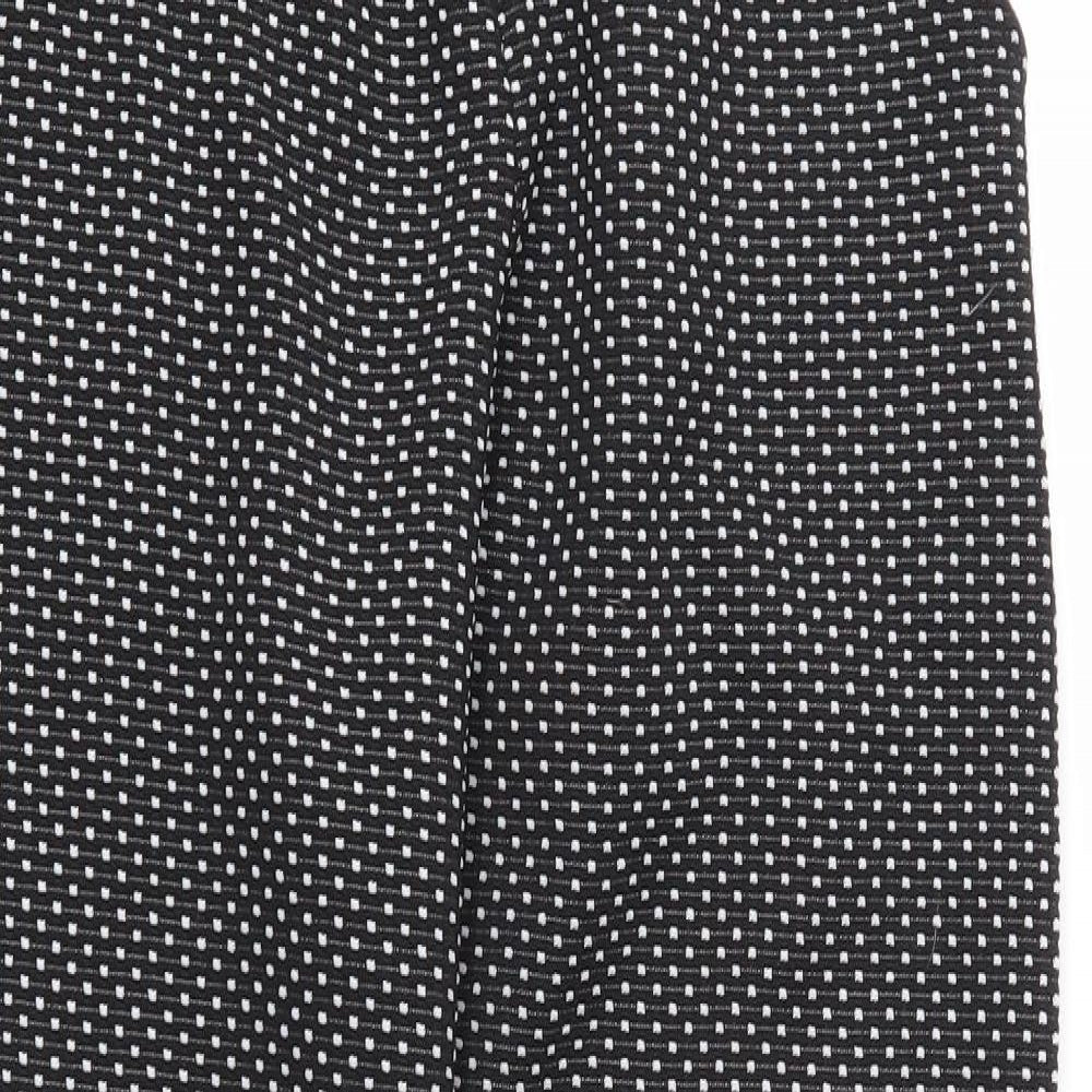 Preworn Womens Black Polka Dot   Trousers Size 10 L28 in