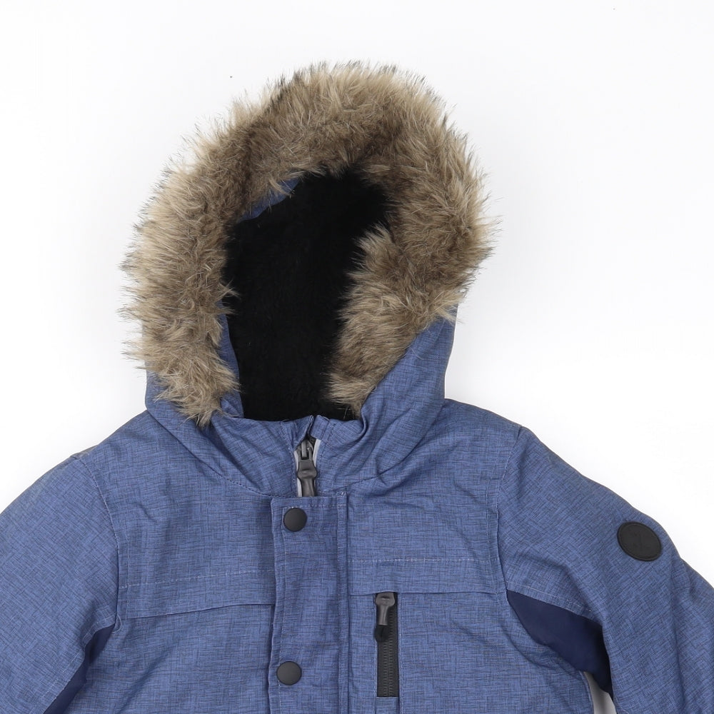 Primark Boys Blue   Parka Coat Size 18-24 Months