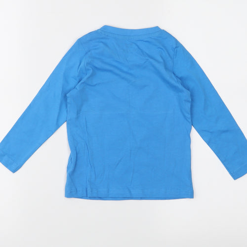 Lupilu Boys Blue  Jersey Basic T-Shirt Size 12-18 Months  - Bones