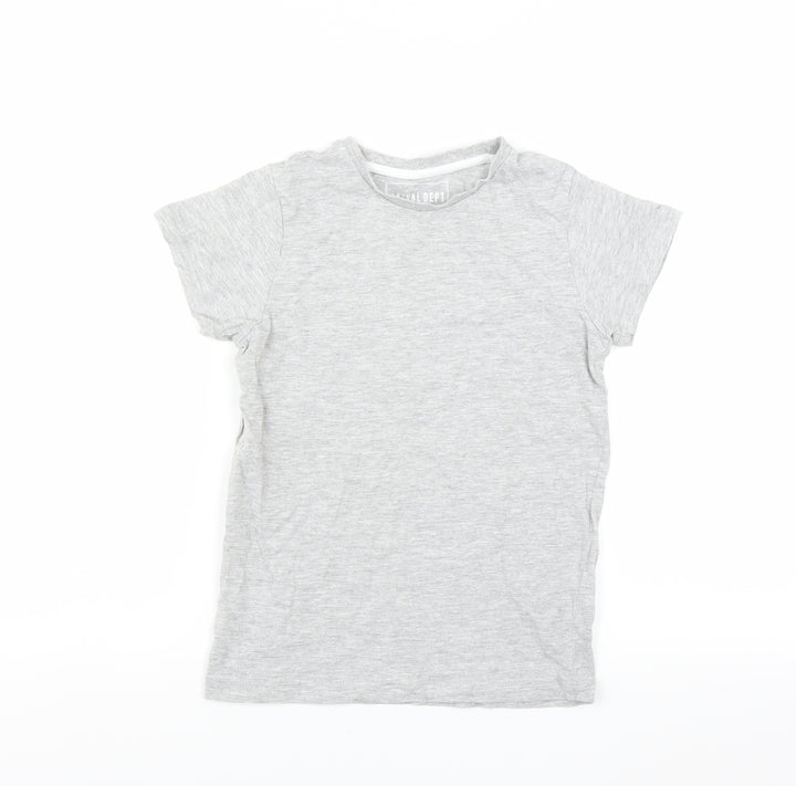 Matalan Boys Grey Basic T-Shirt Size 8 Years