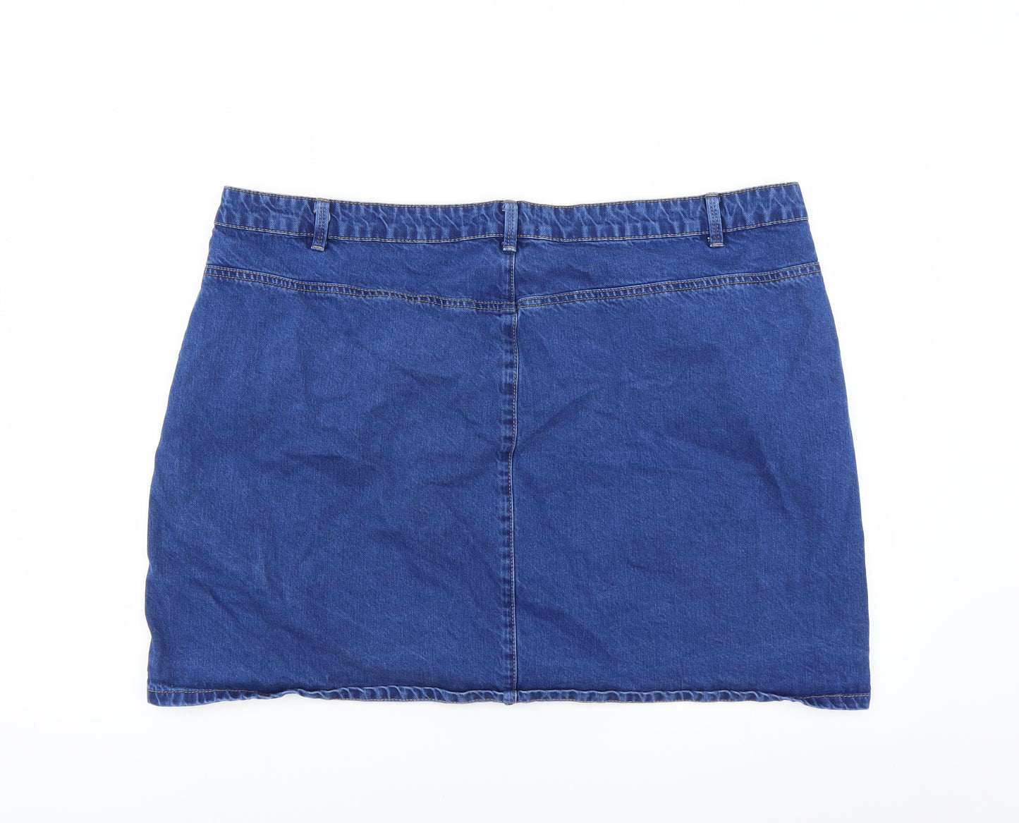 New Look Womens Blue  Denim A-Line Skirt Size 22