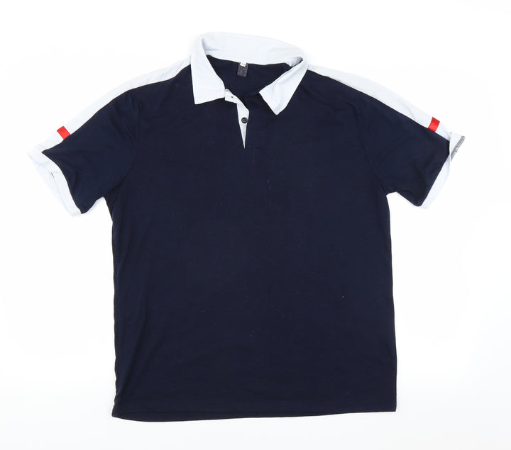 SheIn Womens Blue Basic Polo Size M