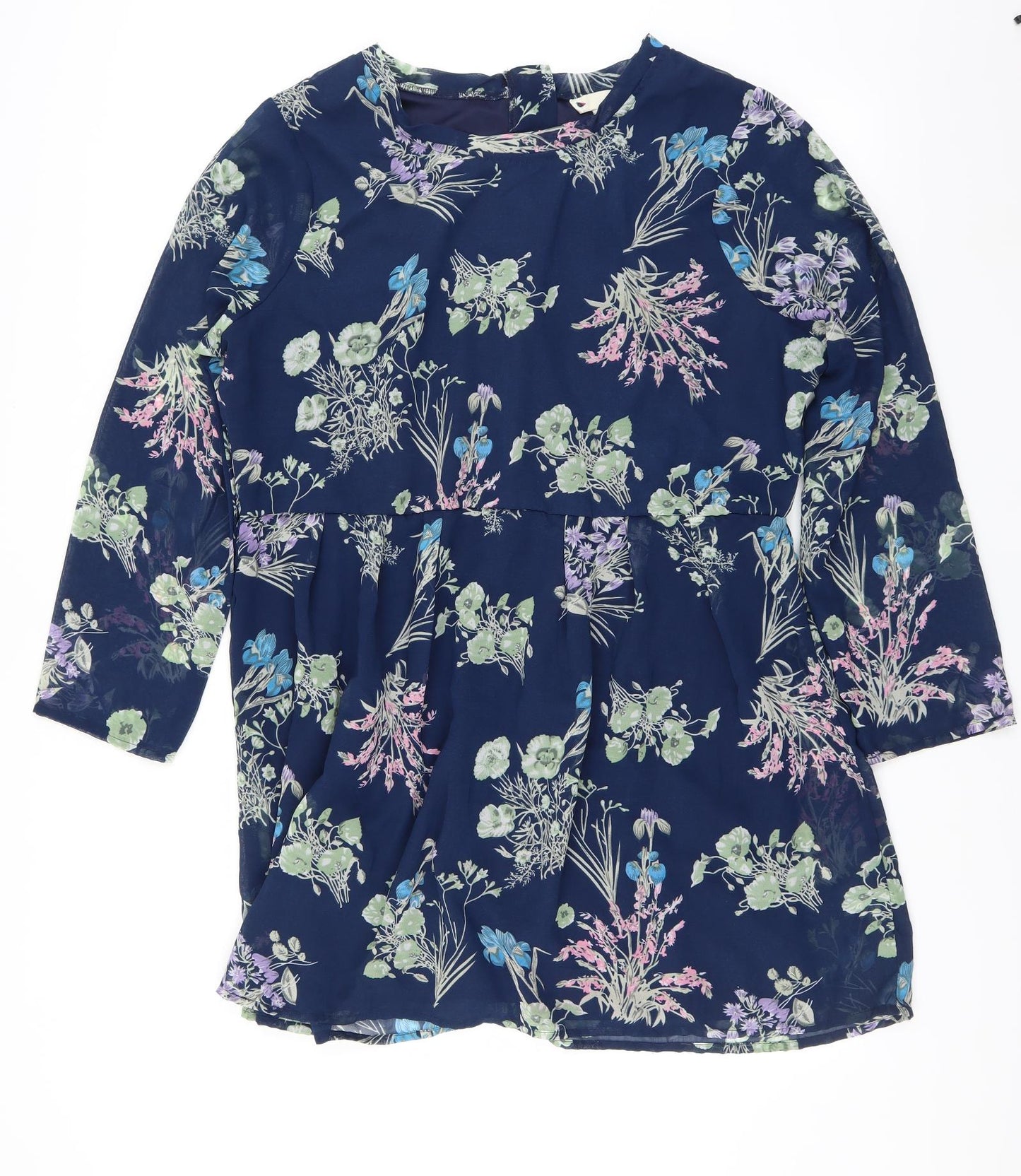 Yumi Womens Blue Floral  Fit & Flare  Size 22