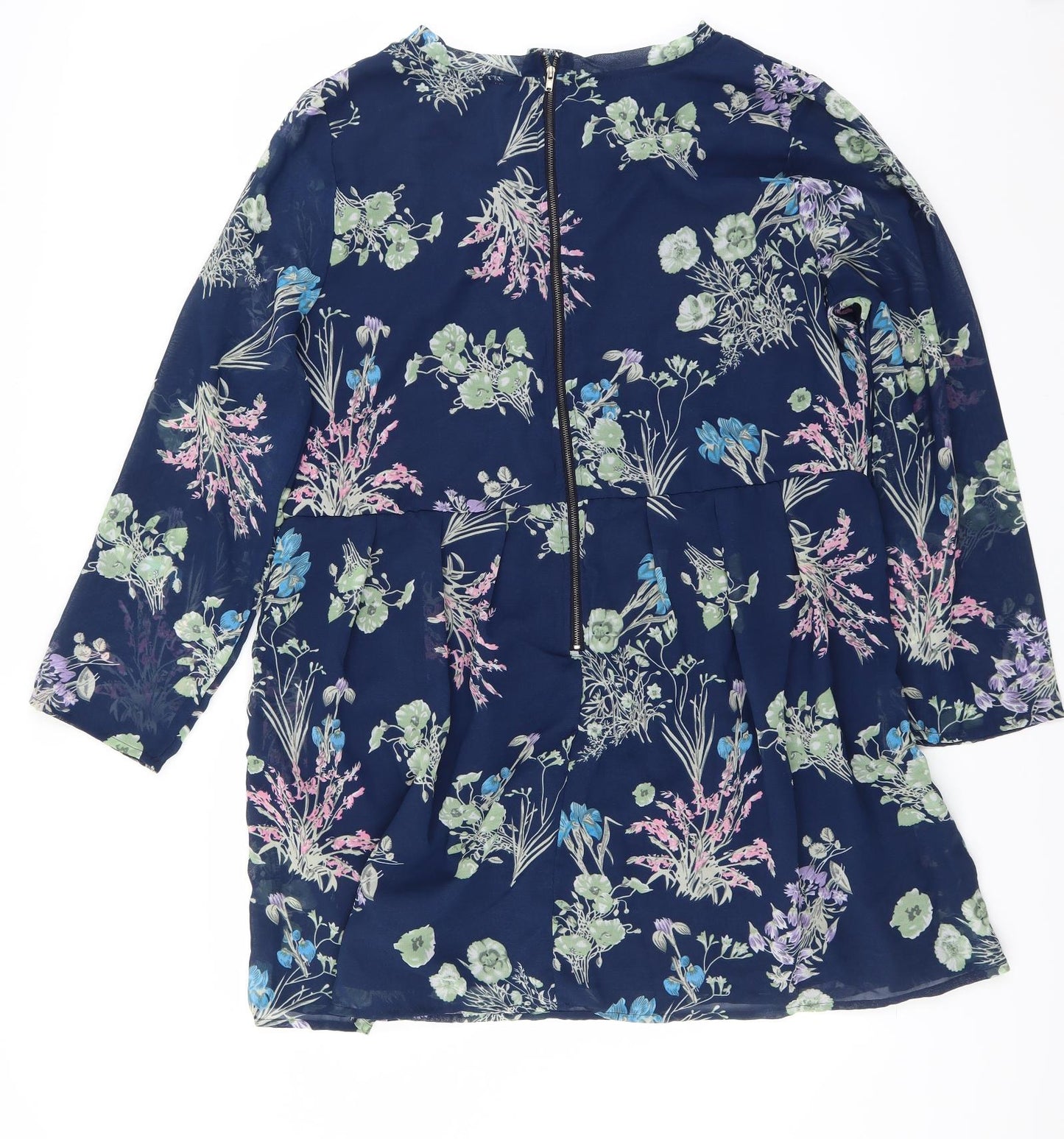 Yumi Womens Blue Floral  Fit & Flare  Size 22