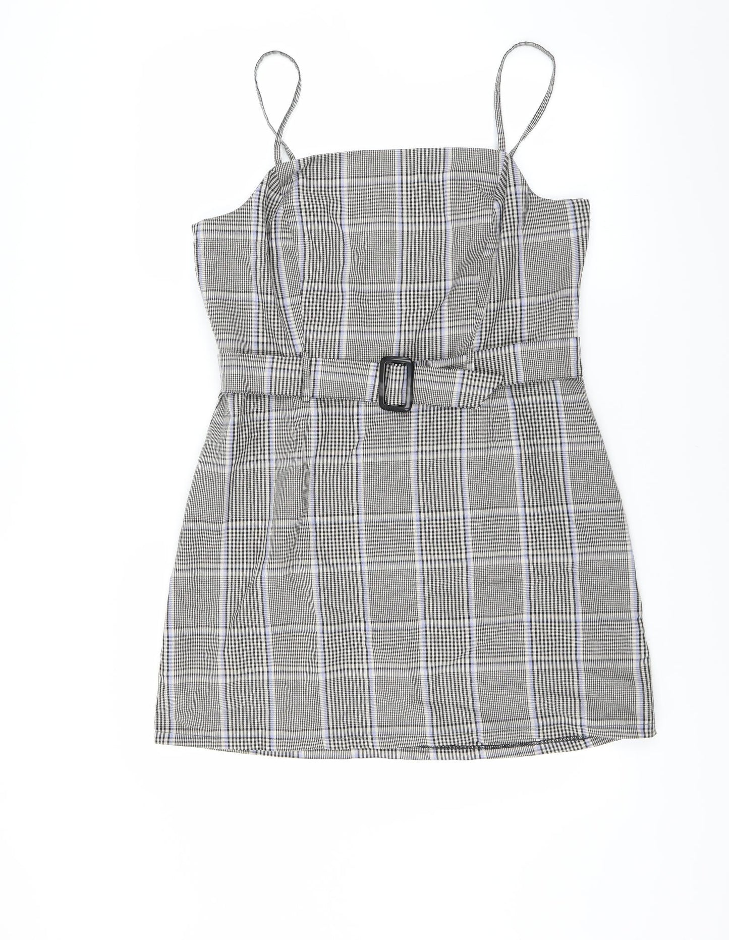 Primark Womens Grey Plaid  Pencil Dress  Size 16