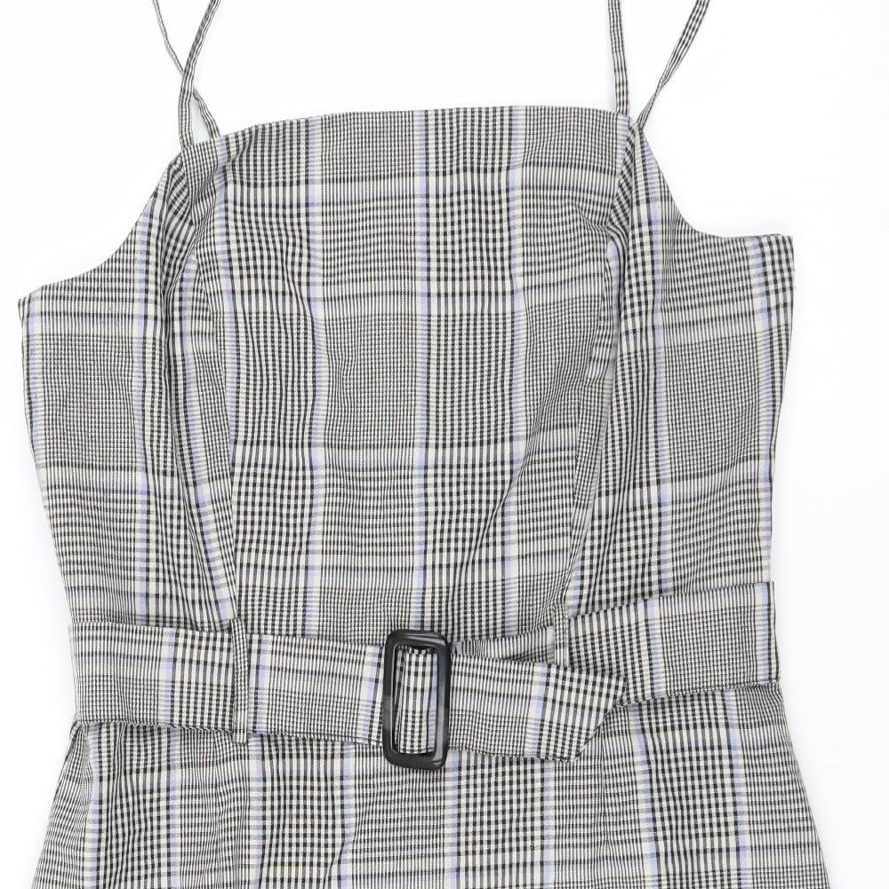 Primark Womens Grey Plaid  Pencil Dress  Size 16
